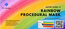 Load image into Gallery viewer, ASTM Level 3 Silk-Feel Rainbow Procedural Mask