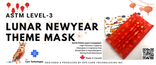 Load image into Gallery viewer, ASTM Level 3 Silk-Feel Lunar New Year Theme Procedural Mask (Lucky Tiger)
