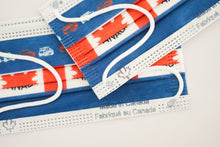 Load image into Gallery viewer, ASTM Level 3 Silk-Feel Maple Procedural Mask (Blue/Canadian Flag)