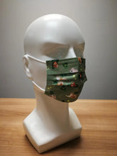 Load image into Gallery viewer, ASTM Level 3 Adult Procedural Mask (Green Cats)