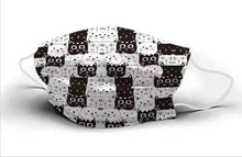 Load image into Gallery viewer, ASTM Level 3 Coloured Children Mask (White&Black Cat)(3-10 Years Old)